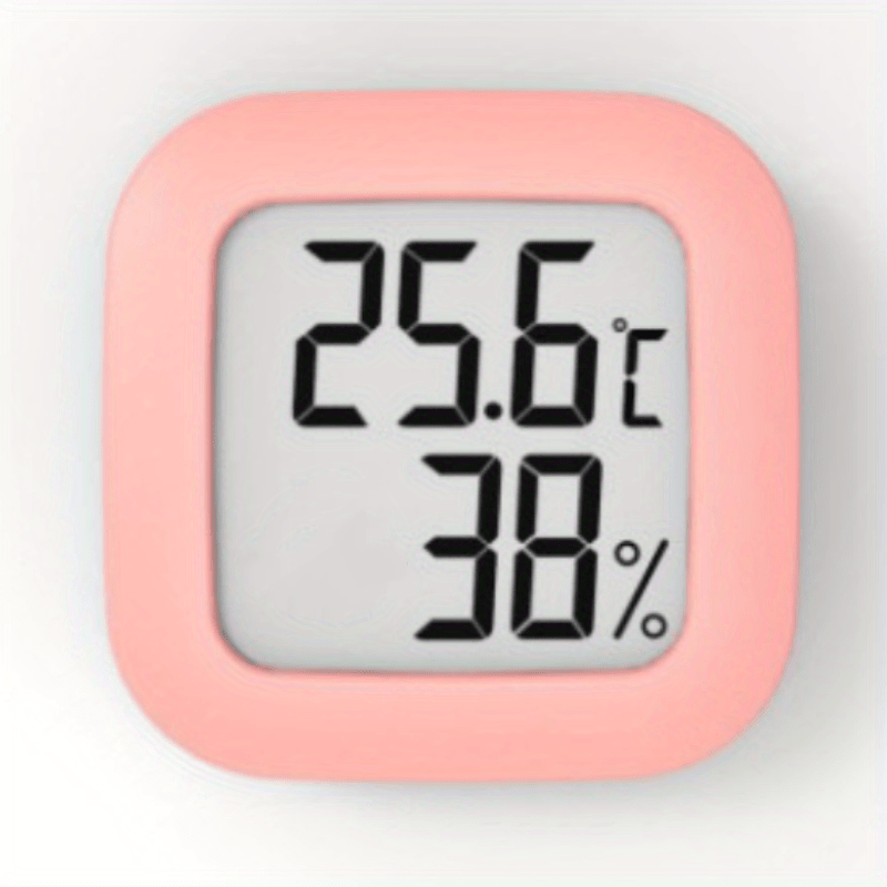 Digital Thermometer Hygrometer, Portable, Accurate Home Temperature and Humidity Monitor in Pink White Mint Green