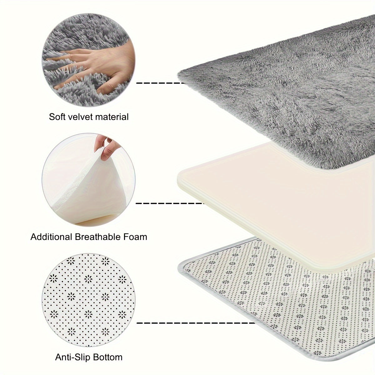 Элегантный серый овальный коврик с узором тай-дай - изготовлен из мягкого, нескользящего полиэстера, идеально подходит для спальни, гостиной, прихожей или коридора - прост в уходе, легкий, стильный предмет домашнего декора, коврик для гостиной.
