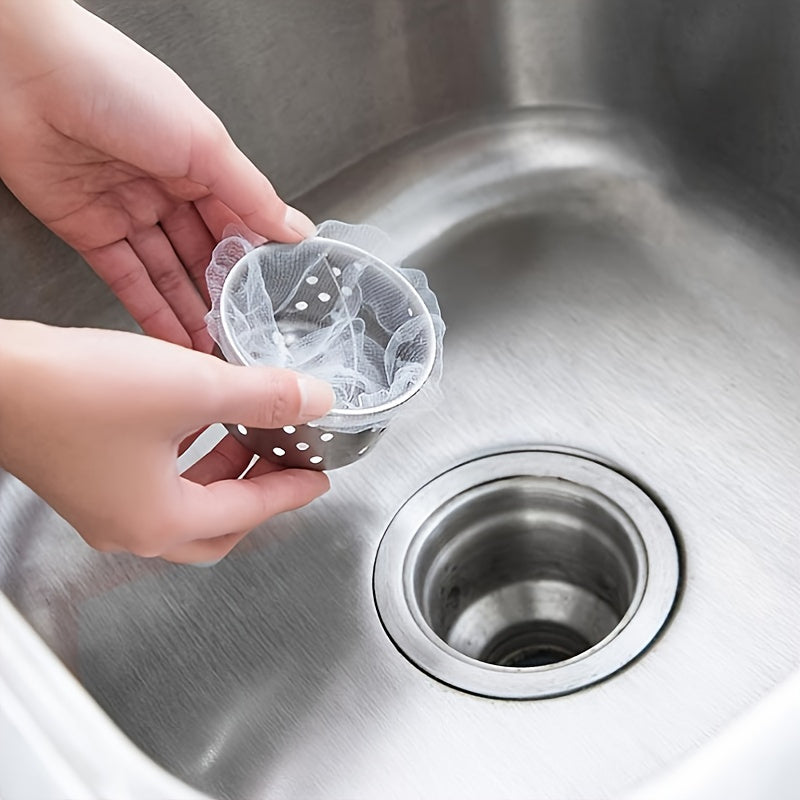 100-Pack Fabric Kitchen Sink Strainers Food Waste Catchers Drain Cleaner Clog Prevention