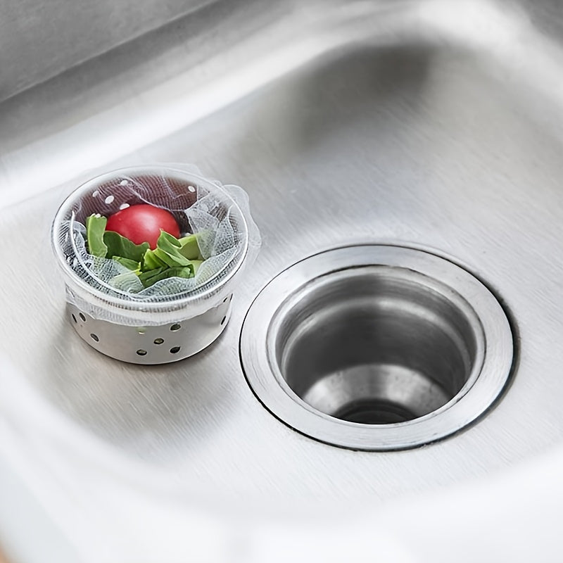 100-Pack Fabric Kitchen Sink Strainers Food Waste Catchers Drain Cleaner Clog Prevention