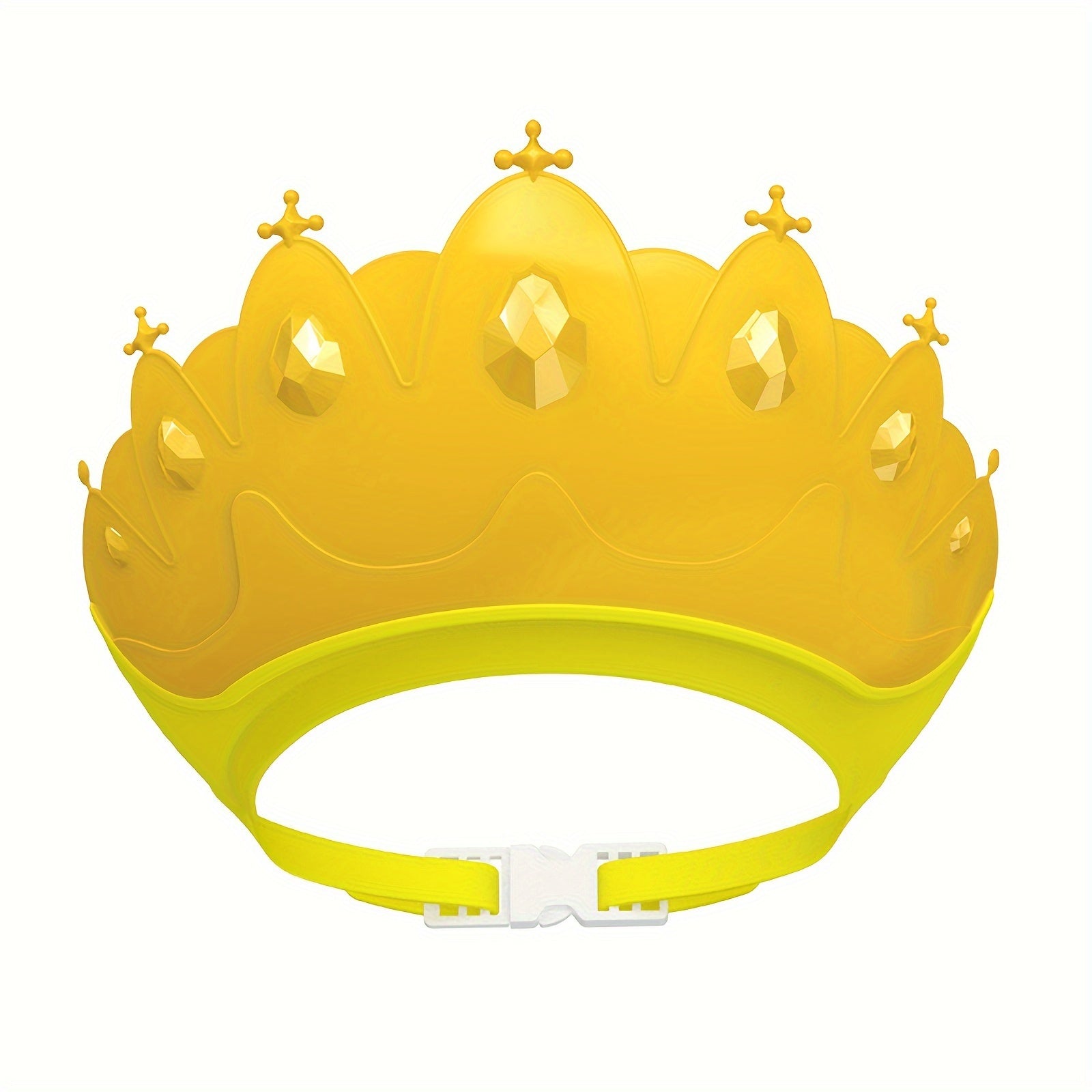 Kids Silicone Splash Guard Hat Waterproof Ear Protection for Bath Time Yellow