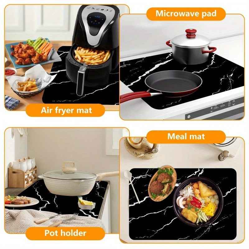 Induksion pechka qoplami, issiqqa chidamli, chizishga chidamli silikonga asoslangan, shisha tolali, 78x52 sm