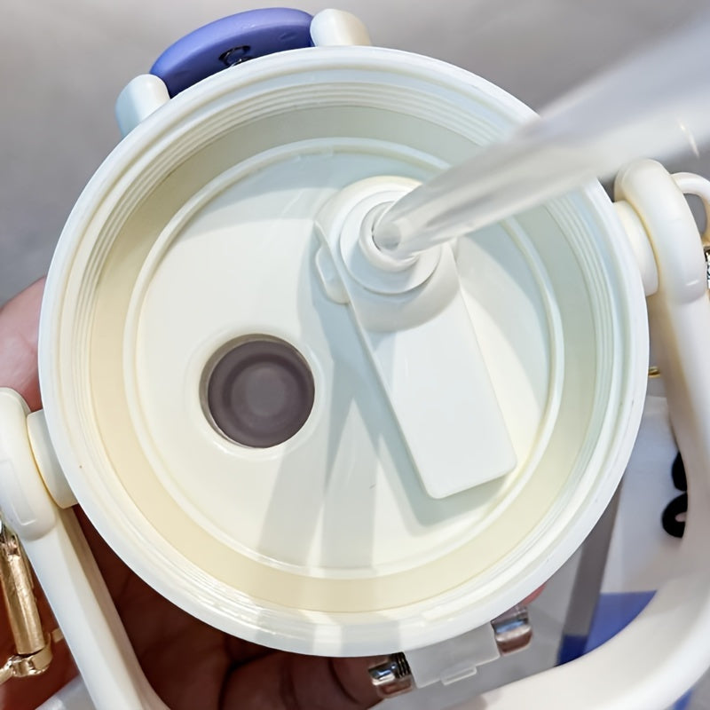 Large Capacity Water Bottle with Flip Top Straw and Cute Sanrio Designs for Outdoor Sports and Travel