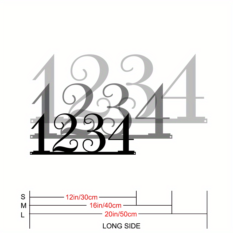 Shaxsiylashtirilgan Temir Manzil Plaketi - Vintage Metall Uy Raqami Belgisi. Uyga ko'chish va To'y sovg'alari uchun mukammal! Qora rangda tashqi devorga o'rnatiladigan san'at.