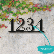 Shaxsiylashtirilgan Temir Manzil Plaketi - Vintage Metall Uy Raqami Belgisi. Uyga ko'chish va To'y sovg'alari uchun mukammal! Qora rangda tashqi devorga o'rnatiladigan san'at.