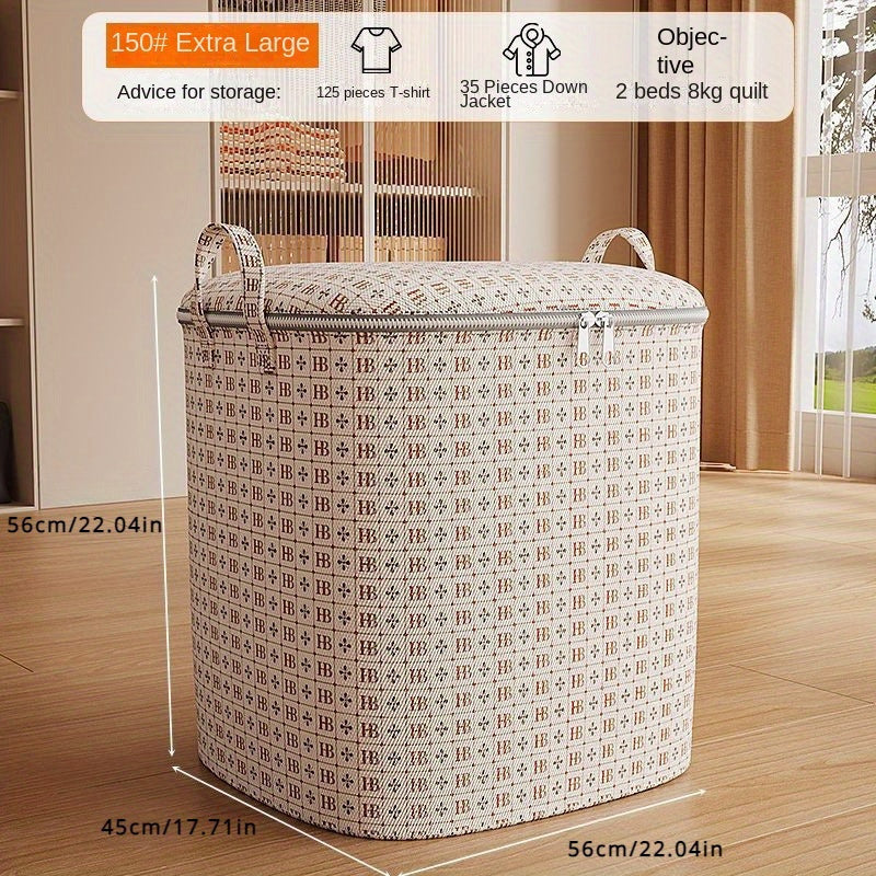 Bolsa de almacenamiento resistente al agua para ropa y edredones, organizador versátil con cremallera