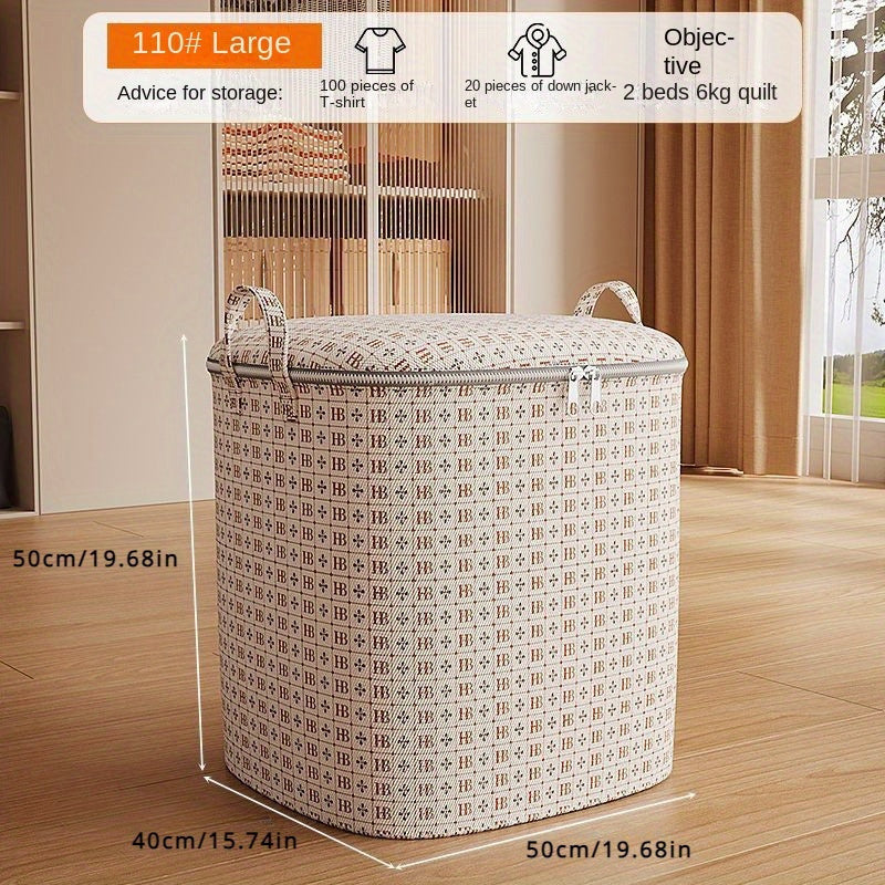 Bolsa de almacenamiento resistente al agua para ropa y edredones, organizador versátil con cremallera