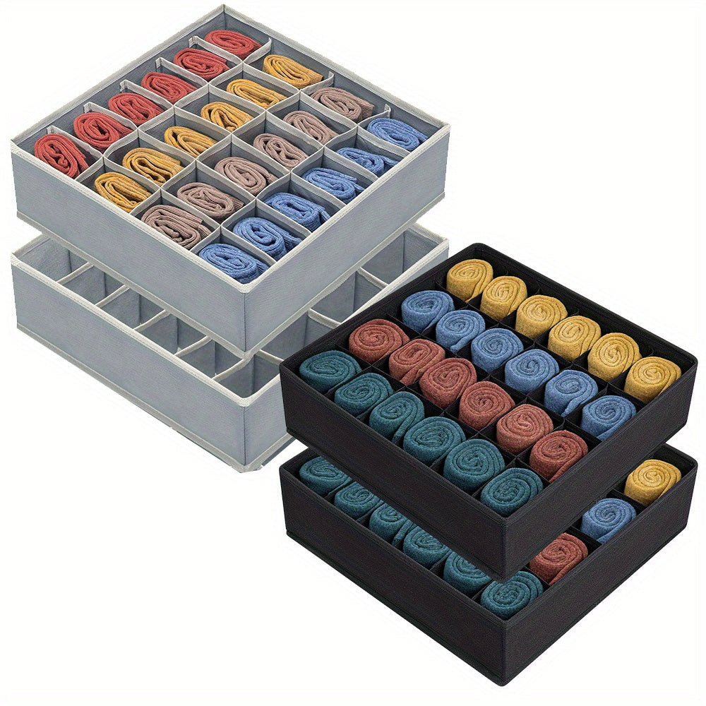 Juego de 2 divisores de tela para cajones para almacenamiento y organización en armario