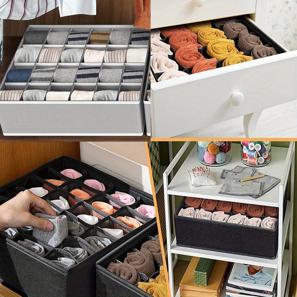 Juego de 2 divisores de tela para cajones para almacenamiento y organización en armario