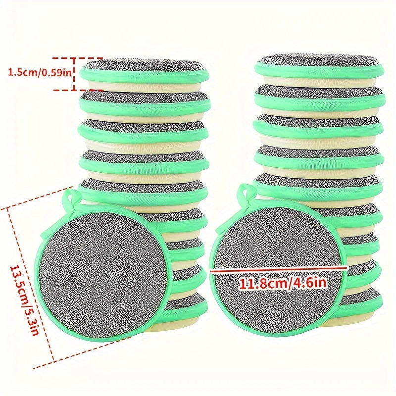 Set of 5/10 Antibacterial Kitchen Scrub Sponges Double-Sided Reusable Washable