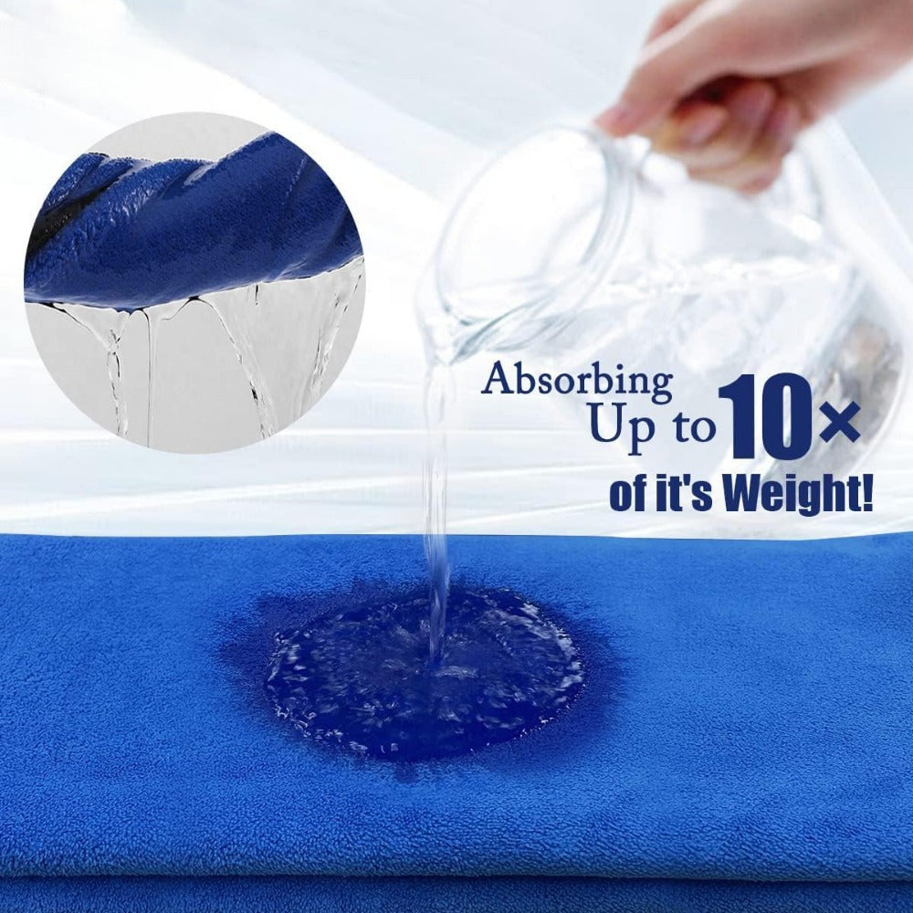 4-Pack Microfiber Car Towels Polishing Washing Drying Lint-Free Absorbent