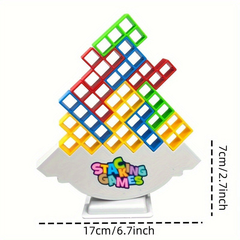 Building Blocks Game for Kids, Colorful Toy Set for Family and Party Fun