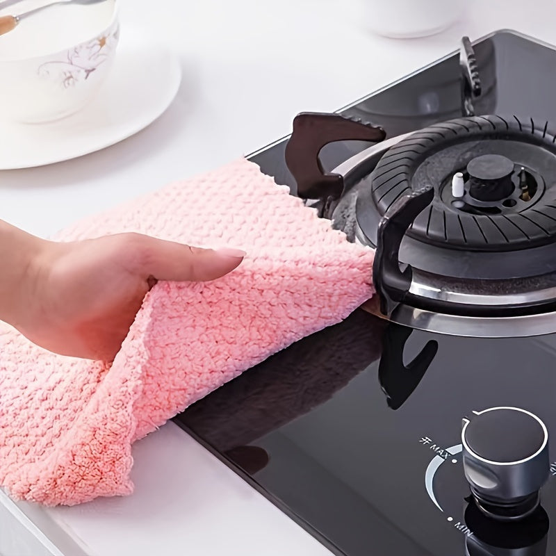 10 Pack Kitchen Cleaning Cloths Durable Absorbent Stain and Grease Removal
