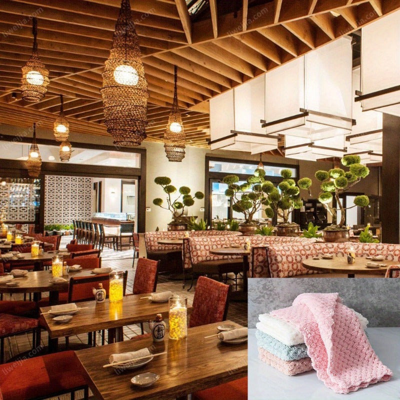 10 Pack Kitchen Cleaning Cloths Durable Absorbent Stain and Grease Removal