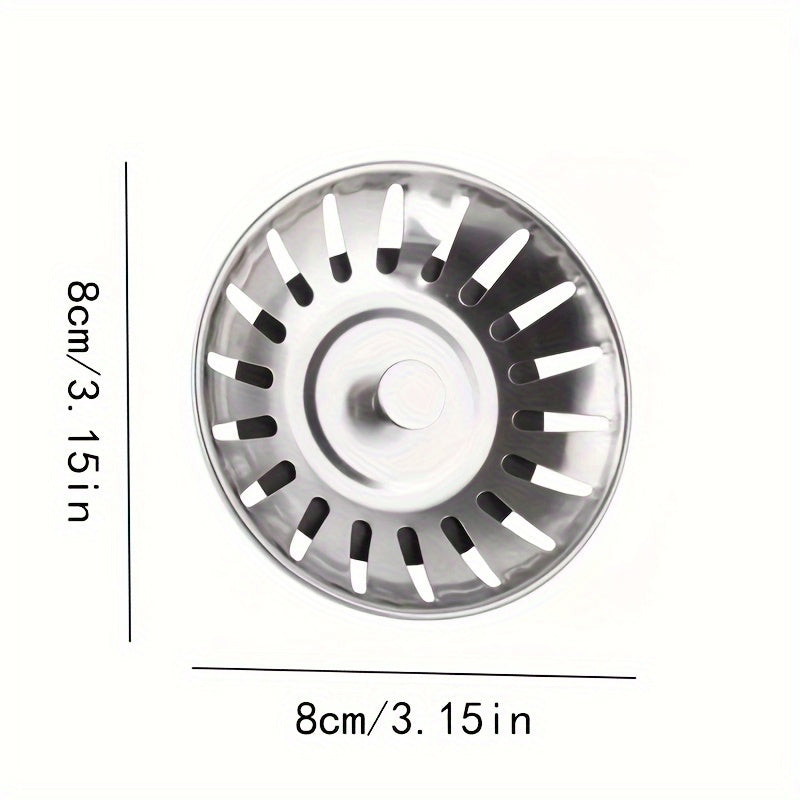 Stainless Steel Sink Strainer and Stopper Combo for Kitchen Drains