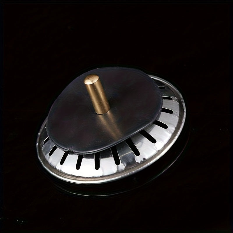 Stainless Steel Sink Strainer and Stopper Combo for Kitchen Drains
