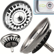 Stainless Steel Sink Strainer and Stopper Combo for Kitchen Drains