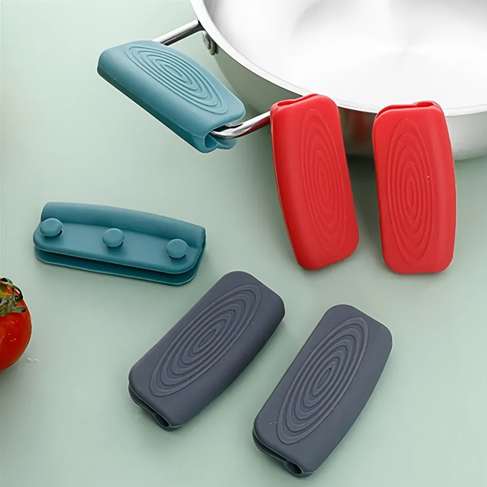 Silicone Handle Covers Heat Insulation Non-slip Kitchen Accessories Pair