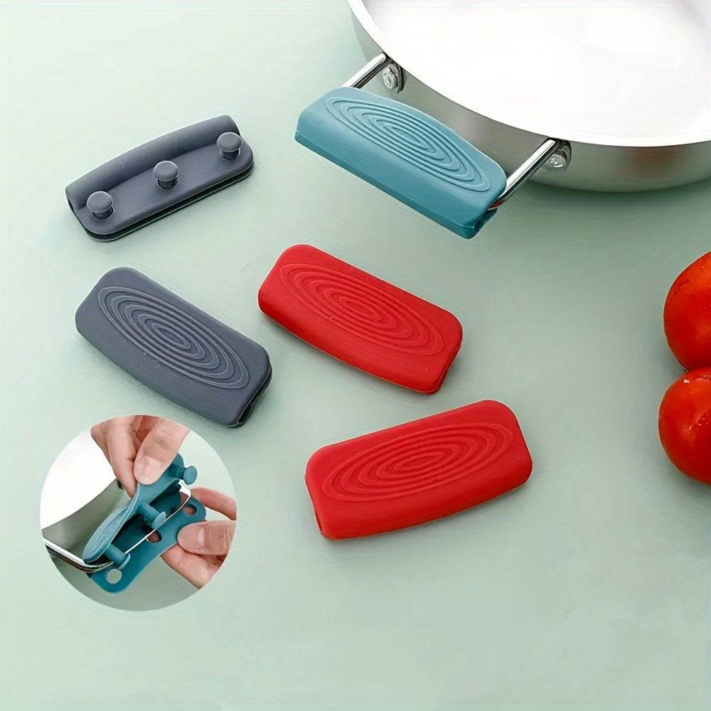 Silicone Handle Covers Heat Insulation Non-slip Kitchen Accessories Pair