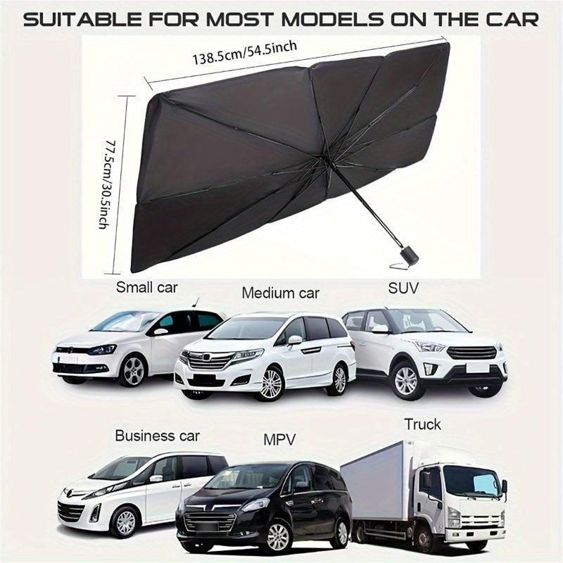 Foldable Car Windshield Sunshade UV Heat Protection for All Vehicles