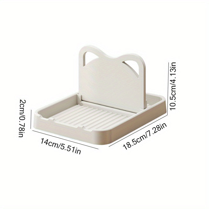 Vertical Foldable Wall Mount Pot Cover and Spoon Storage Rack Kitchen Organizer