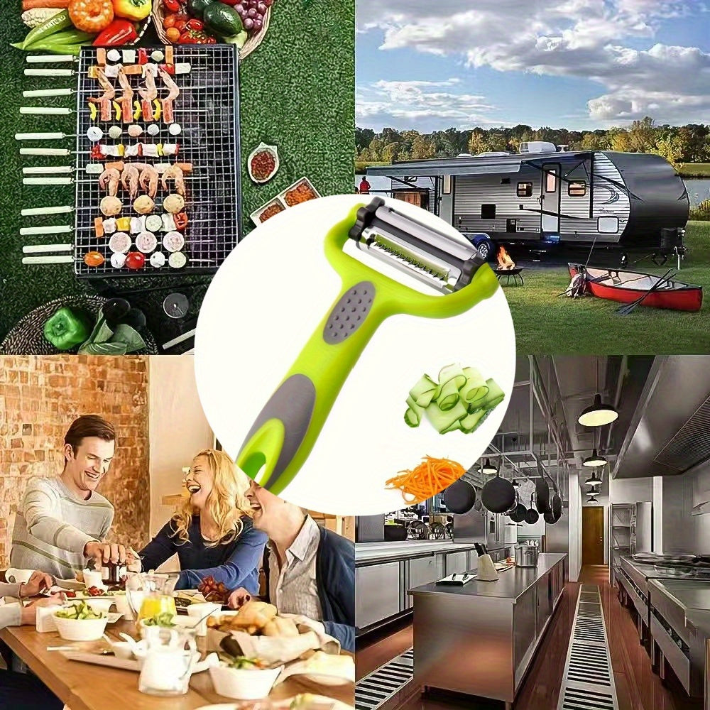Stainless Steel Kitchen Gadget Set with Peeler Slicer and Shredder for Fruits Vegetables