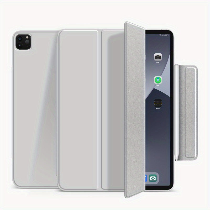 iPad Mini 6, Air 4/5, Pro 11 2022, Air 6 11inch 2024 uchun sun'iy charm aqlli qop. Qalam ushlagichi, kuchli magnit yopilishi va ultra ingichka dizayni bilan egiluvchan qattiq qopqoqni o'z ichiga oladi.