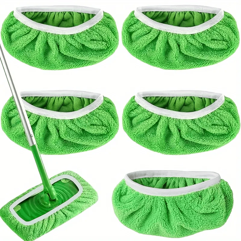 Reusable Microfiber Mop Pads Set for Wet and Dry Floor Cleaning