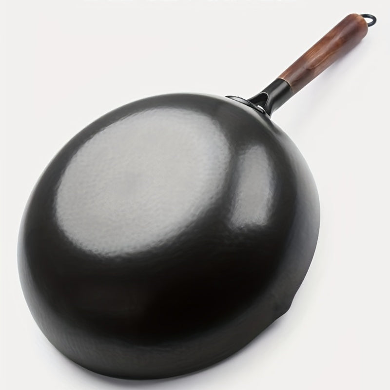 Cast Iron Wok 32cm for Induction Electric Gas Stoves Versatile Kitchenware