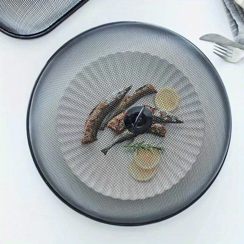 Ichki va tashqi stol uchun mo'ljallangan zanglamas po'latdan yasalgan mesh oziq-ovqat qopqog'i, oshxona saqlash va tashkil etish uchun ideal. Shuningdek, u idish konteynerlari va boshqa oshxona aksessuarlarining qopqog'i sifatida ham ishlatilishi mumkin.