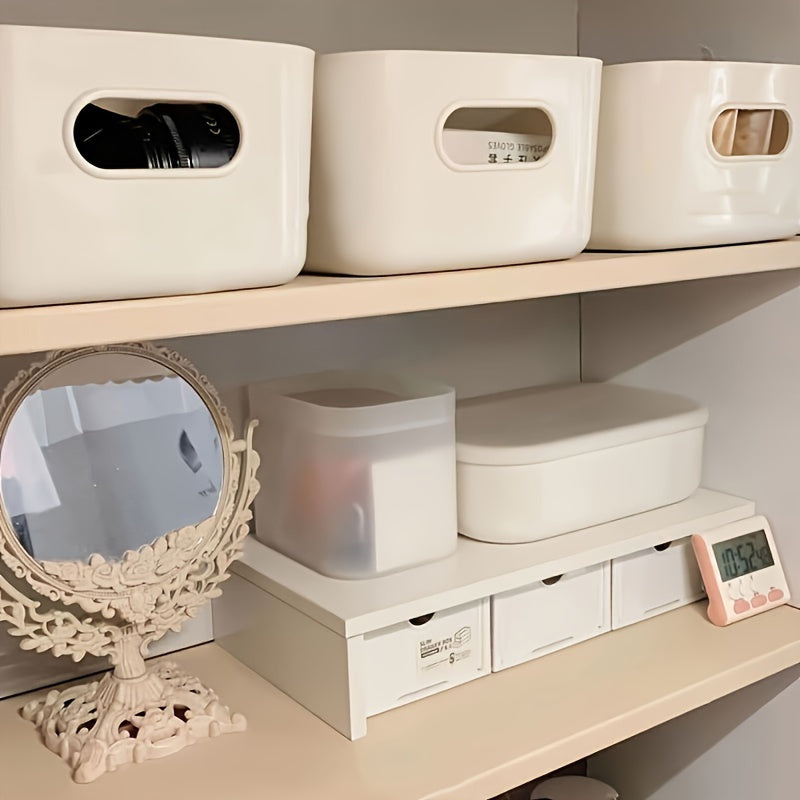 Juego de cajas de almacenamiento rectangulares blancas para llaves, cosméticos y artículos de cocina, 5 piezas