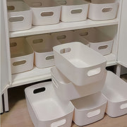 Juego de cajas de almacenamiento rectangulares blancas para llaves, cosméticos y artículos de cocina, 5 piezas