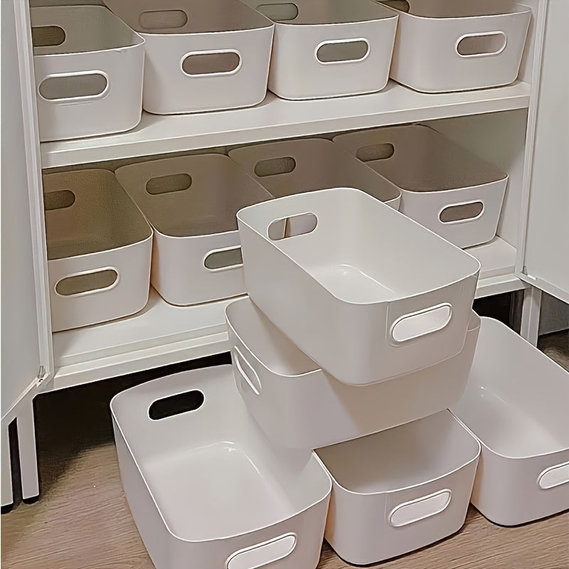 Juego de cajas de almacenamiento rectangulares blancas para llaves, cosméticos y artículos de cocina, 5 piezas