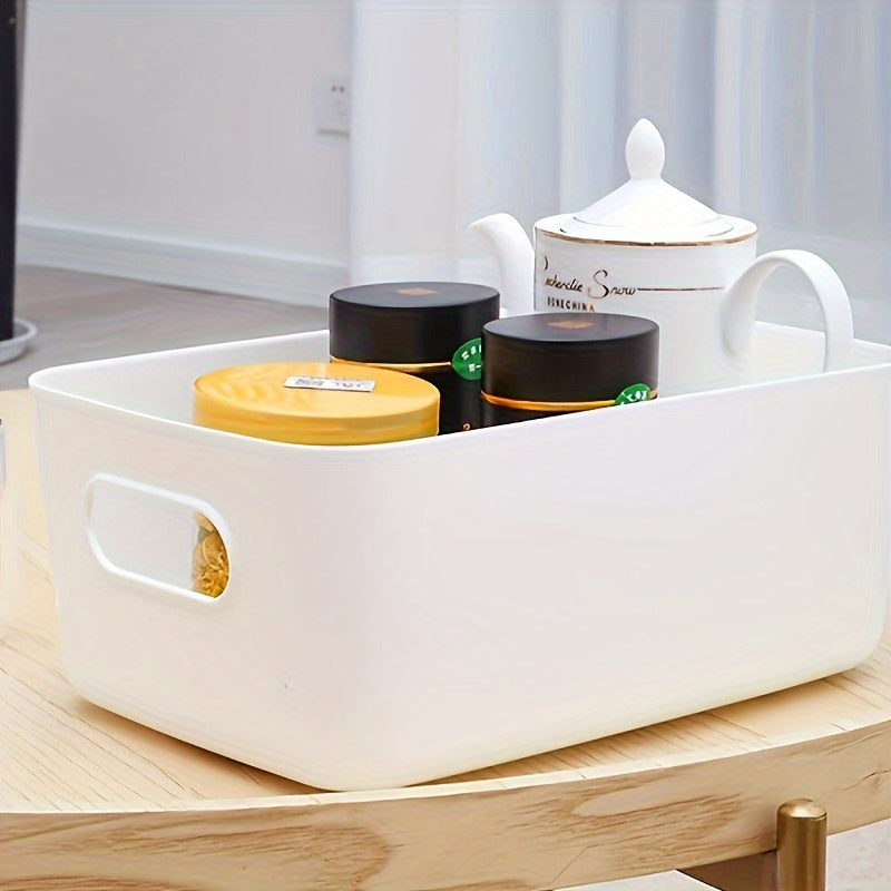 Juego de cajas de almacenamiento rectangulares blancas para llaves, cosméticos y artículos de cocina, 5 piezas