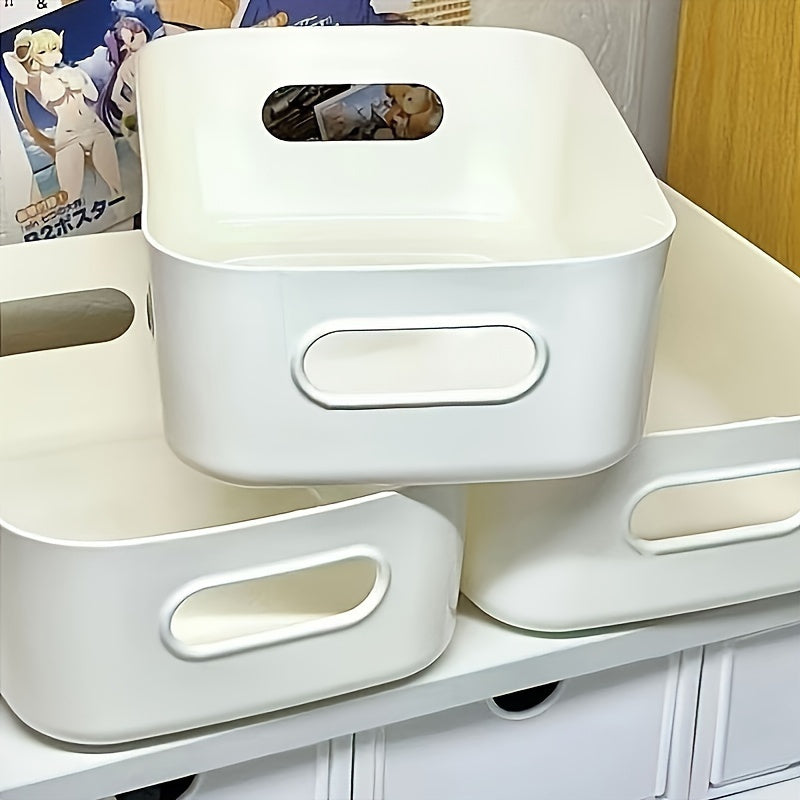 Juego de cajas de almacenamiento rectangulares blancas para llaves, cosméticos y artículos de cocina, 5 piezas