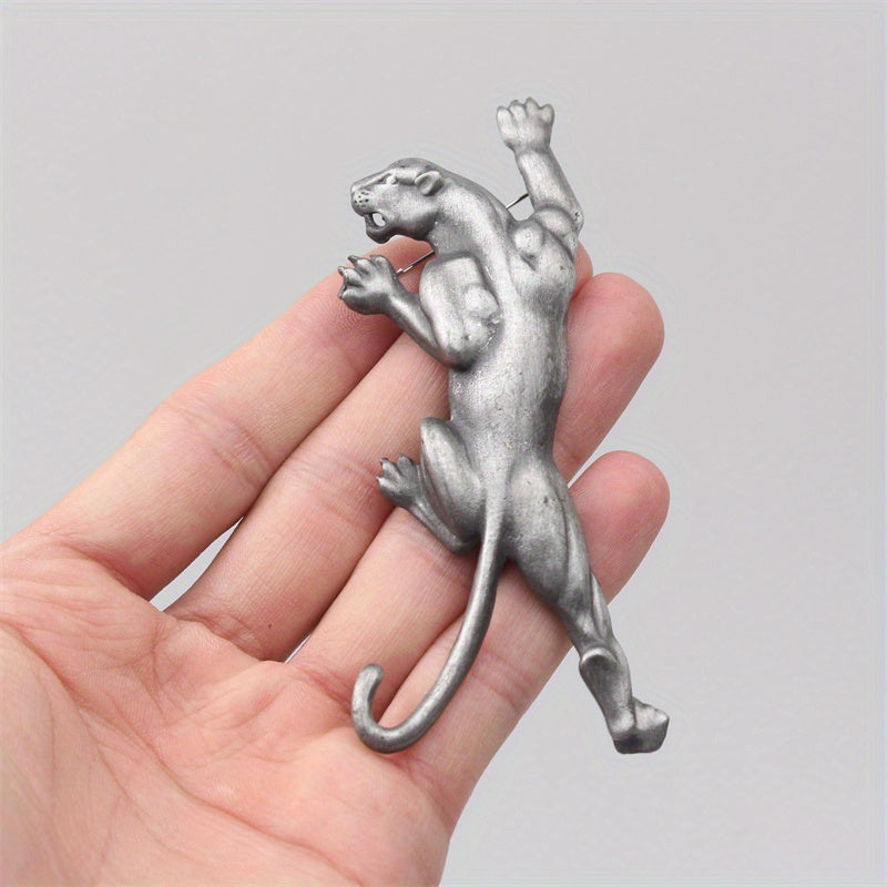 Leopard Print Vintage Style Brooch Pin Handcrafted Jewelry for Clothing and Backpacks