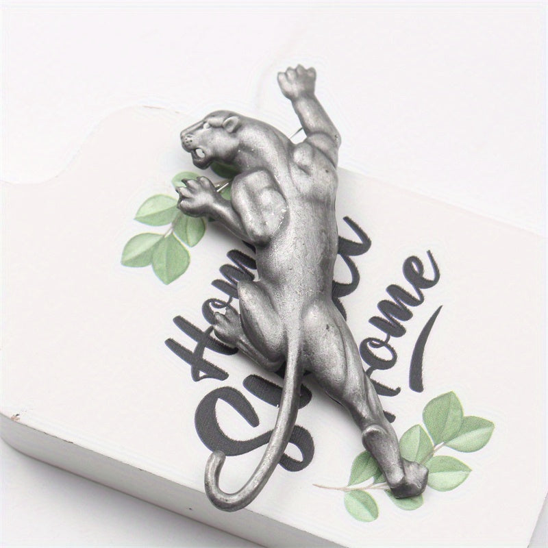 Leopard Print Vintage Style Brooch Pin Handcrafted Jewelry for Clothing and Backpacks