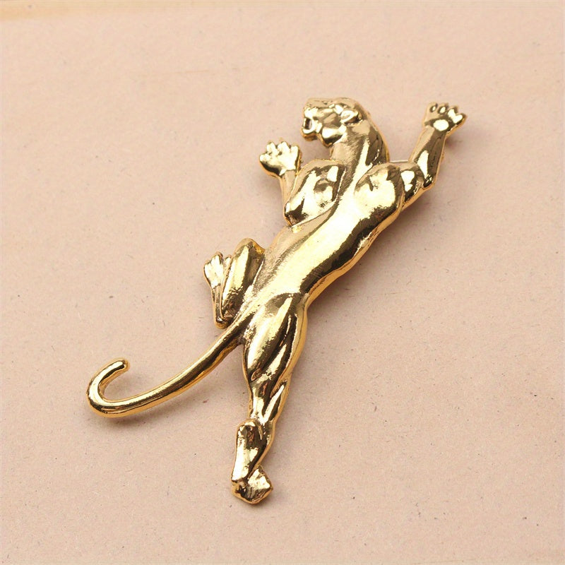 Leopard Print Vintage Style Brooch Pin Handcrafted Jewelry for Clothing and Backpacks