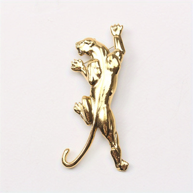 Leopard Print Vintage Style Brooch Pin Handcrafted Jewelry for Clothing and Backpacks