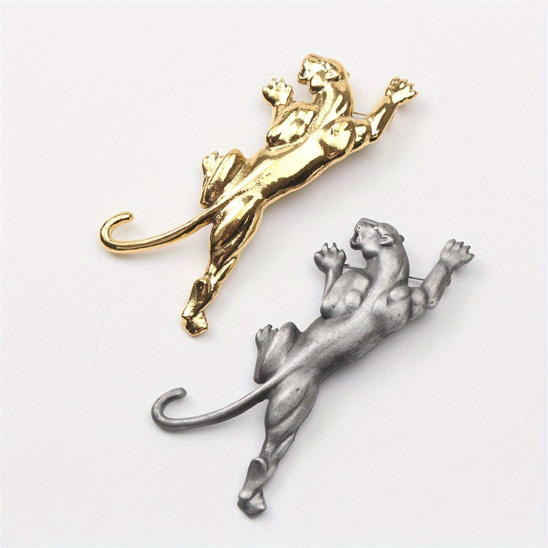 Leopard Print Vintage Style Brooch Pin Handcrafted Jewelry for Clothing and Backpacks