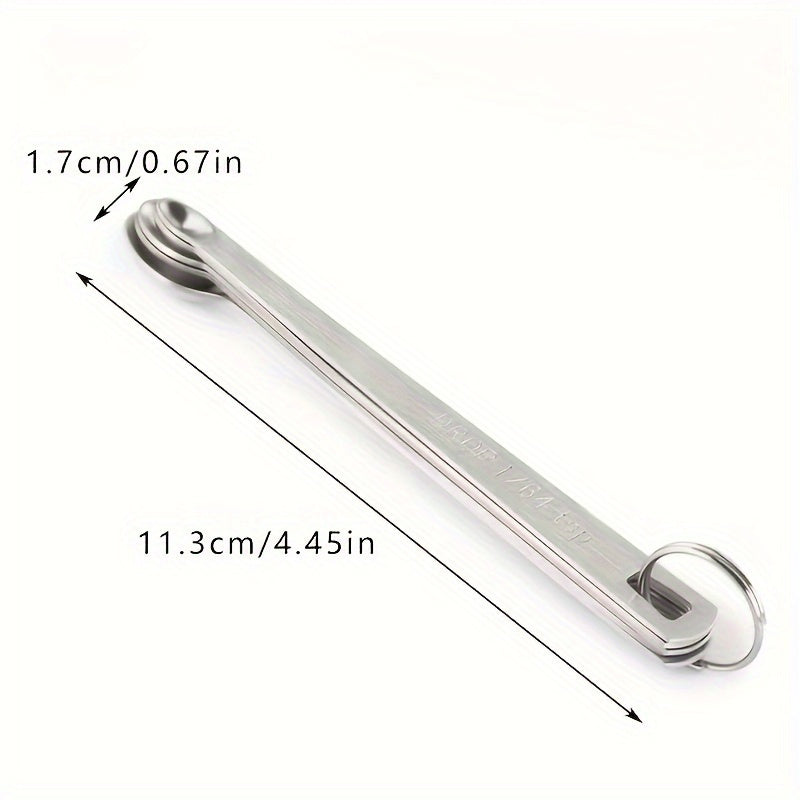Set of 5 Mini Stainless Steel Measuring Spoons for Cooking and Seasoning