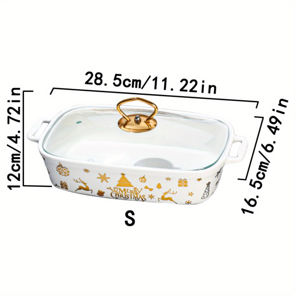 Ceramic Stockpot with Lid 8Qt for Soups Stews Casseroles Holiday Cooking