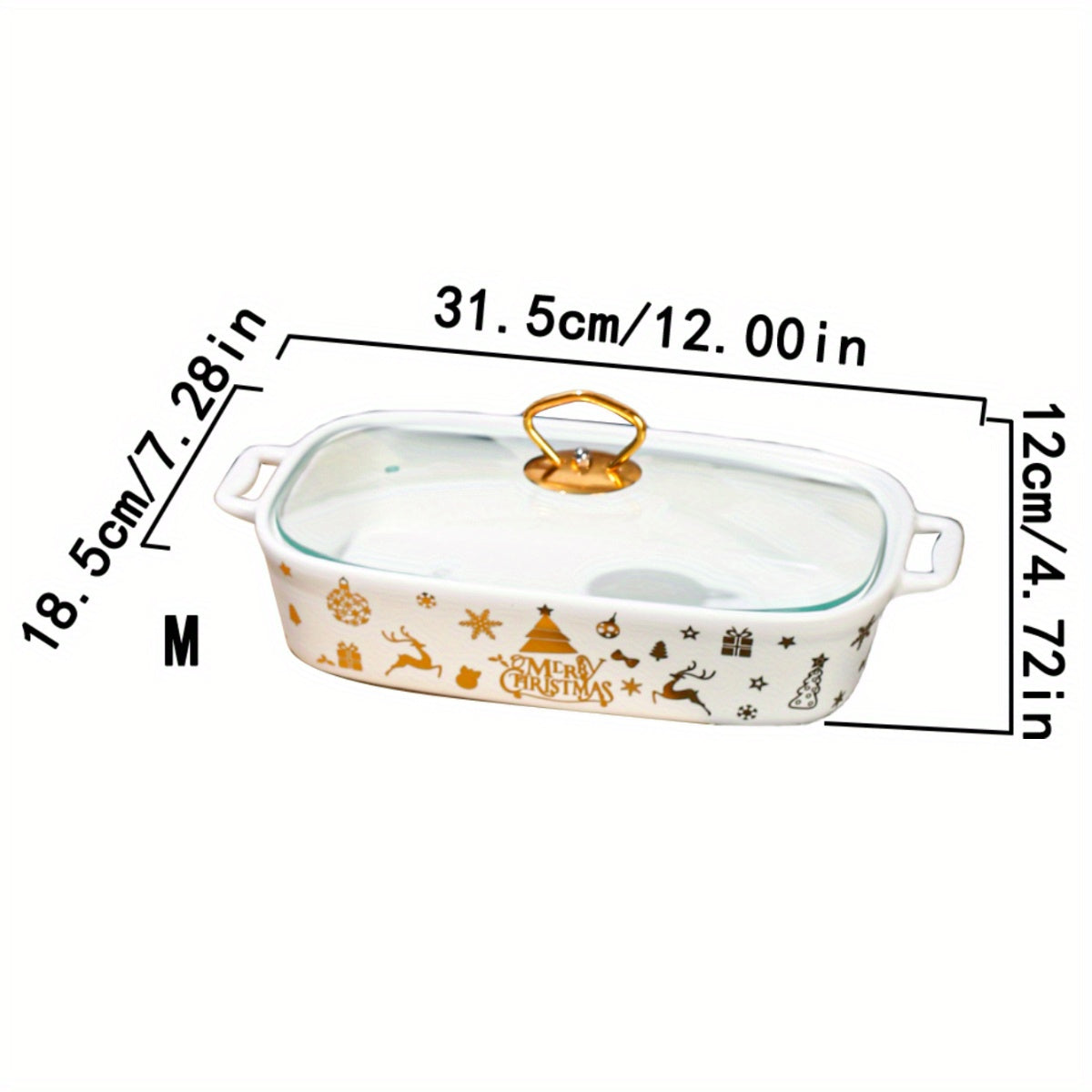 Ceramic Stockpot with Lid 8Qt for Soups Stews Casseroles Holiday Cooking