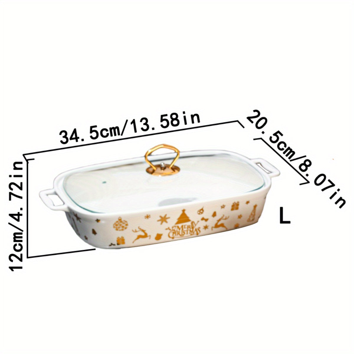 Ceramic Stockpot with Lid 8Qt for Soups Stews Casseroles Holiday Cooking