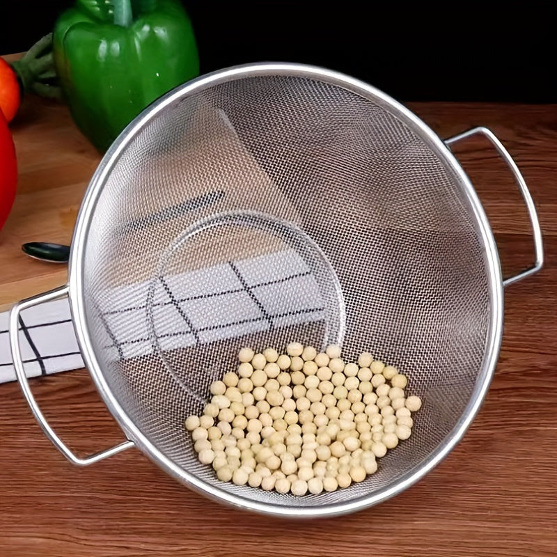 Set of 2 Stainless Steel Kitchen Strainers for Fruits Vegetables Rice Draining