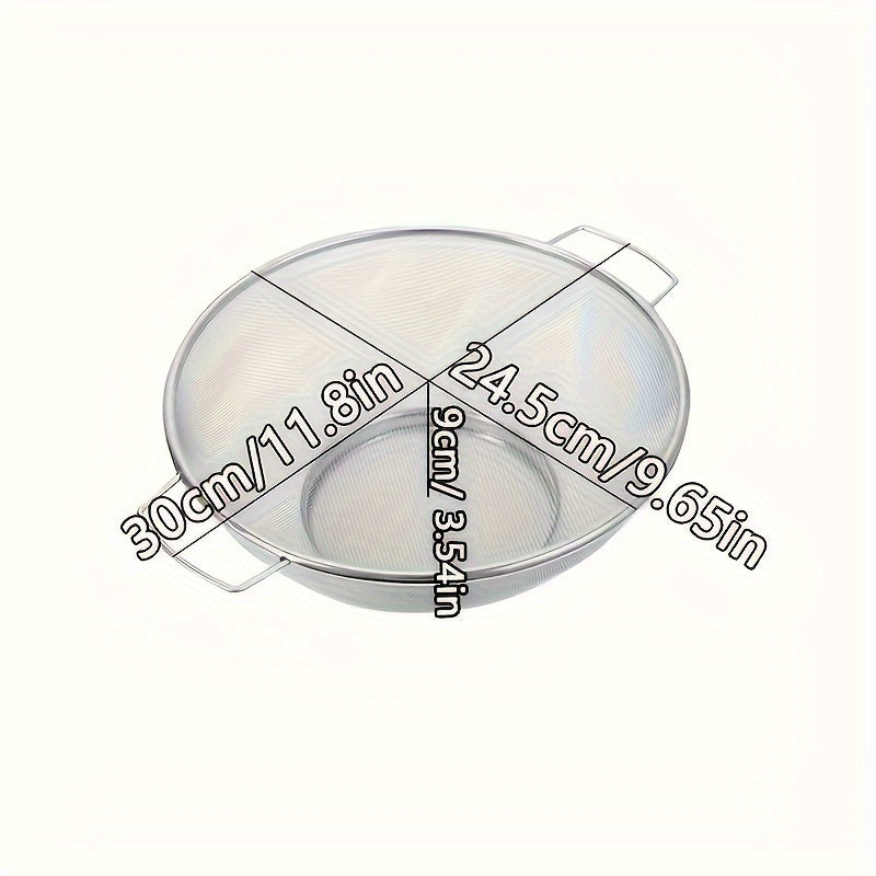 Set of 2 Stainless Steel Kitchen Strainers for Fruits Vegetables Rice Draining