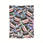 Flannel Blanket with Nutella Chocolate Hazelnut Design Soft Polyester Anime Print for All Seasons