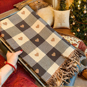 Bufanda de invierno de felpa de poliéster mezclado, accesorio cálido e impermeable al viento para la nieve