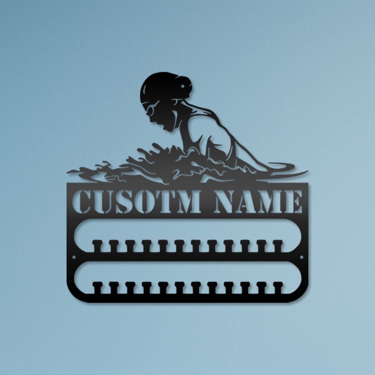 Uy ofis bog' uchun temir suzuvchi medal namoyish racklari, g'ichlar va javon bilan