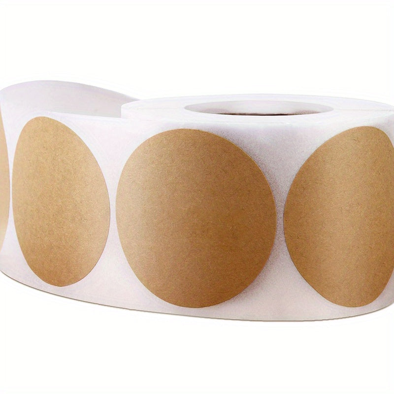 500 Kraft Paper Sticker Roll for Packaging and Labeling Jewelry Crafts Organizing